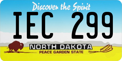 ND license plate IEC299