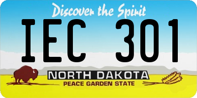 ND license plate IEC301