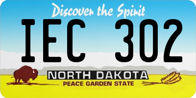 ND license plate IEC302
