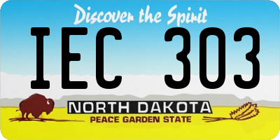 ND license plate IEC303