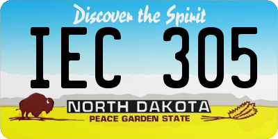 ND license plate IEC305