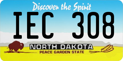 ND license plate IEC308