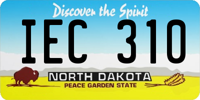 ND license plate IEC310