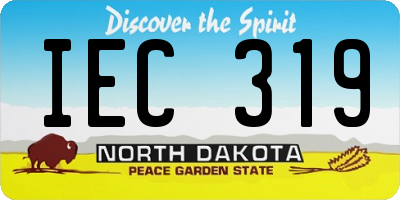 ND license plate IEC319