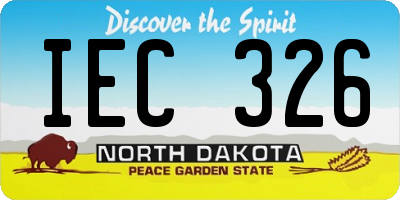 ND license plate IEC326