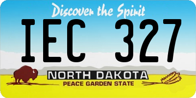 ND license plate IEC327