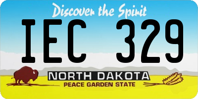 ND license plate IEC329