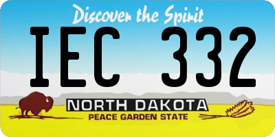 ND license plate IEC332