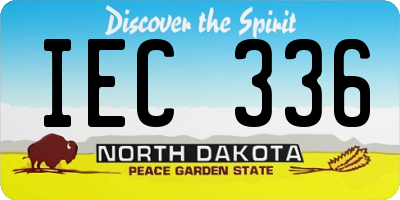 ND license plate IEC336