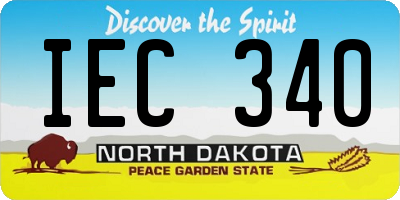 ND license plate IEC340
