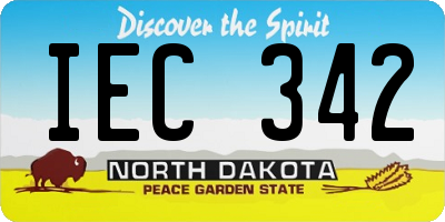 ND license plate IEC342