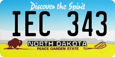 ND license plate IEC343