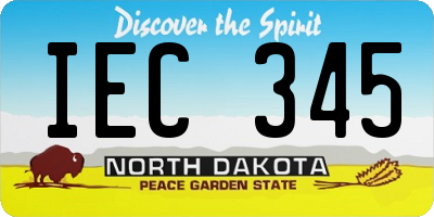 ND license plate IEC345