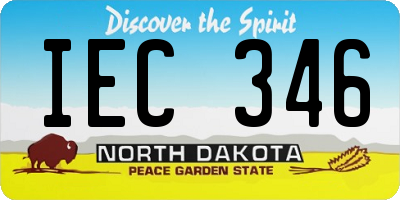 ND license plate IEC346