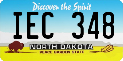 ND license plate IEC348