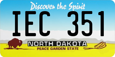 ND license plate IEC351