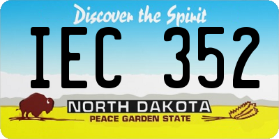 ND license plate IEC352