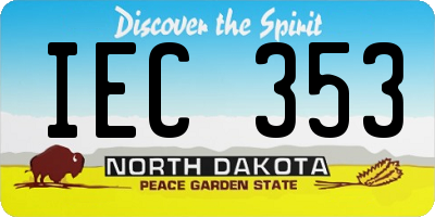 ND license plate IEC353