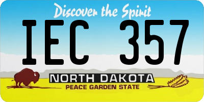 ND license plate IEC357