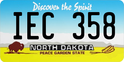 ND license plate IEC358