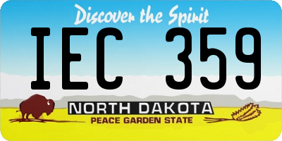 ND license plate IEC359
