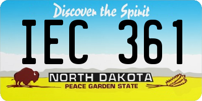 ND license plate IEC361