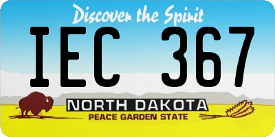 ND license plate IEC367