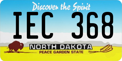 ND license plate IEC368