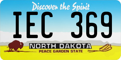 ND license plate IEC369