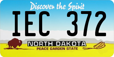 ND license plate IEC372