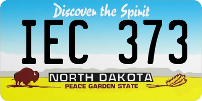 ND license plate IEC373