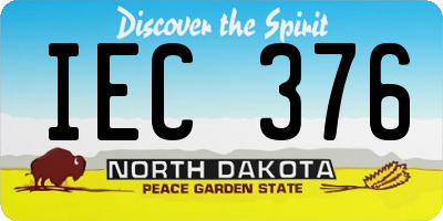 ND license plate IEC376