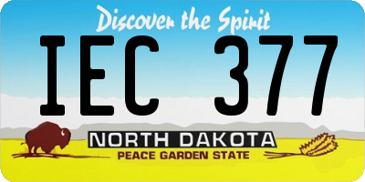 ND license plate IEC377