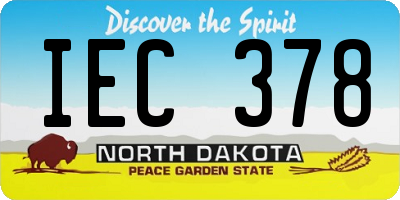 ND license plate IEC378