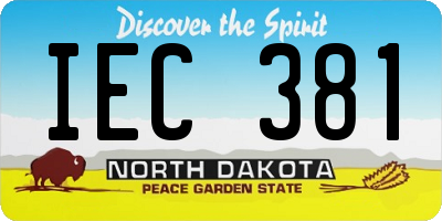 ND license plate IEC381