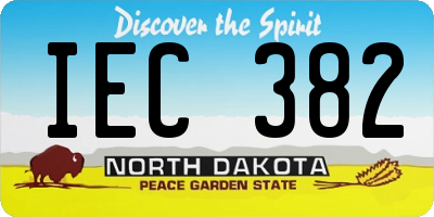 ND license plate IEC382