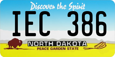 ND license plate IEC386