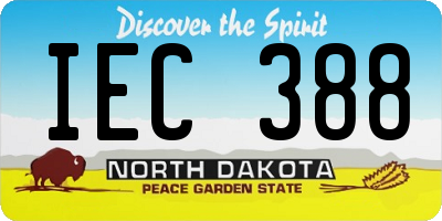 ND license plate IEC388