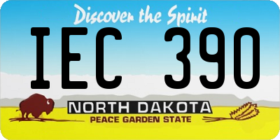 ND license plate IEC390