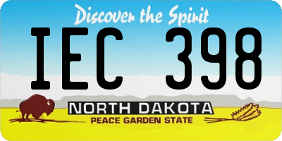ND license plate IEC398