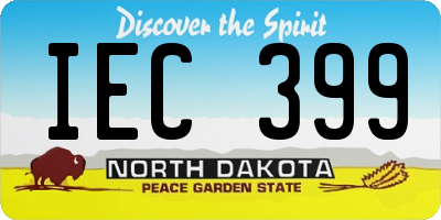 ND license plate IEC399