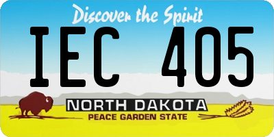 ND license plate IEC405