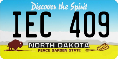ND license plate IEC409