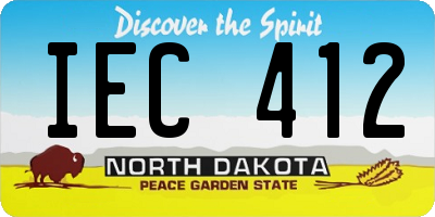 ND license plate IEC412