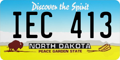 ND license plate IEC413