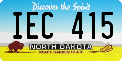 ND license plate IEC415