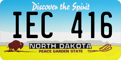 ND license plate IEC416