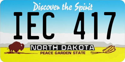 ND license plate IEC417