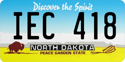 ND license plate IEC418