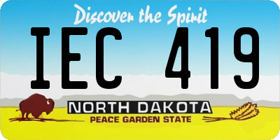 ND license plate IEC419